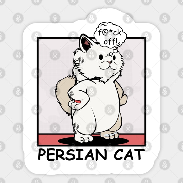 Persian Cat Sticker by Lumio Gifts